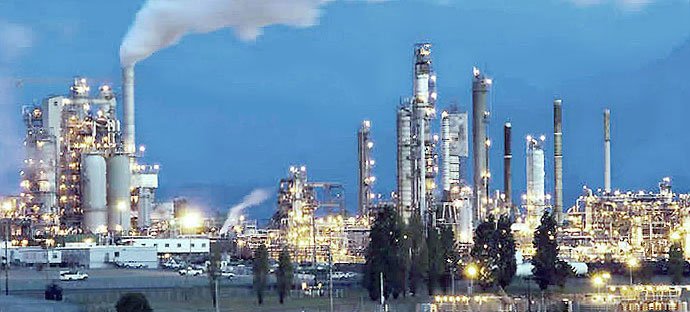 Refinery at dawn